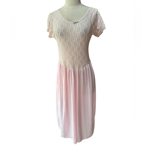 1980s Gloria Vanderbilt Made in USA Cotton Blend/Lace Cottagecore Ballerina Ni